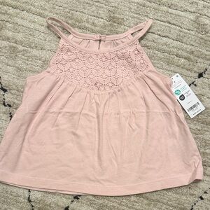Carter's Blush Lace Accent Tank Top
